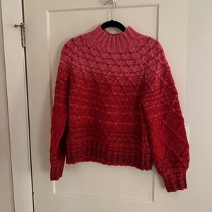 Staud Evelyn Ombre Cable-knit Sweater Size Medium